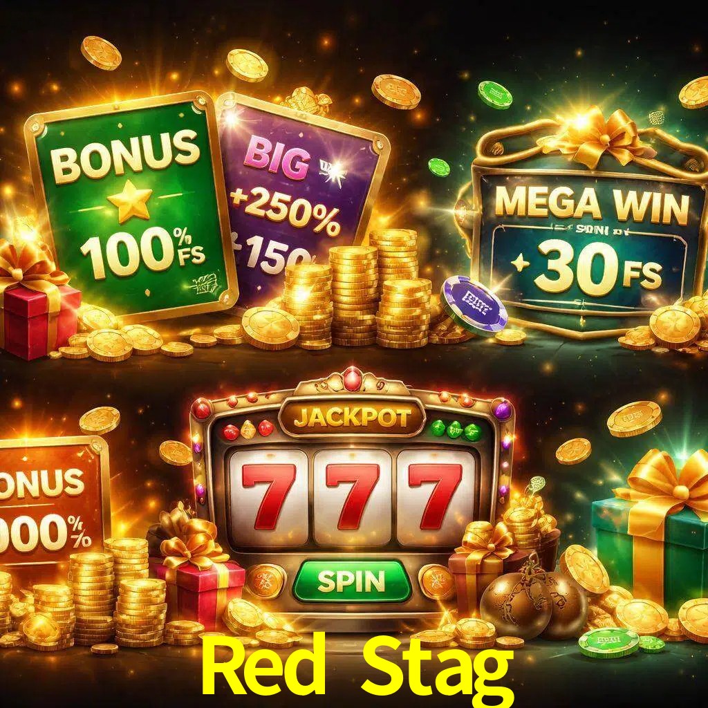 Tipos de bonos Red Stag incluyendo recompensas de bienvenida y promociones continuas
